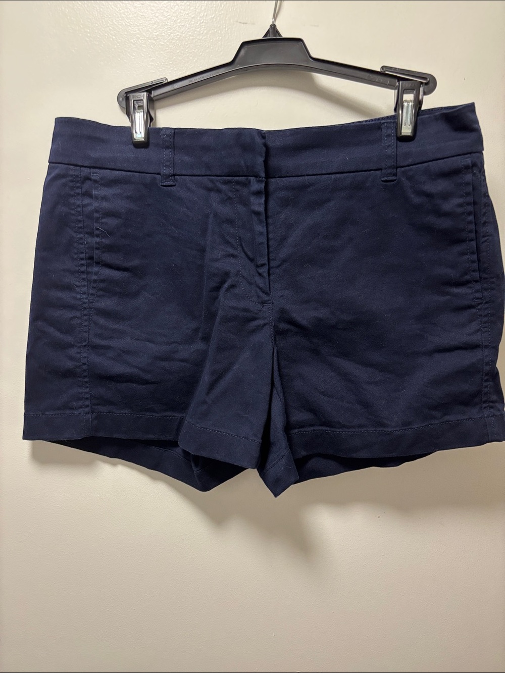J. Crew Navy Cotton Blend Dressed Shorts